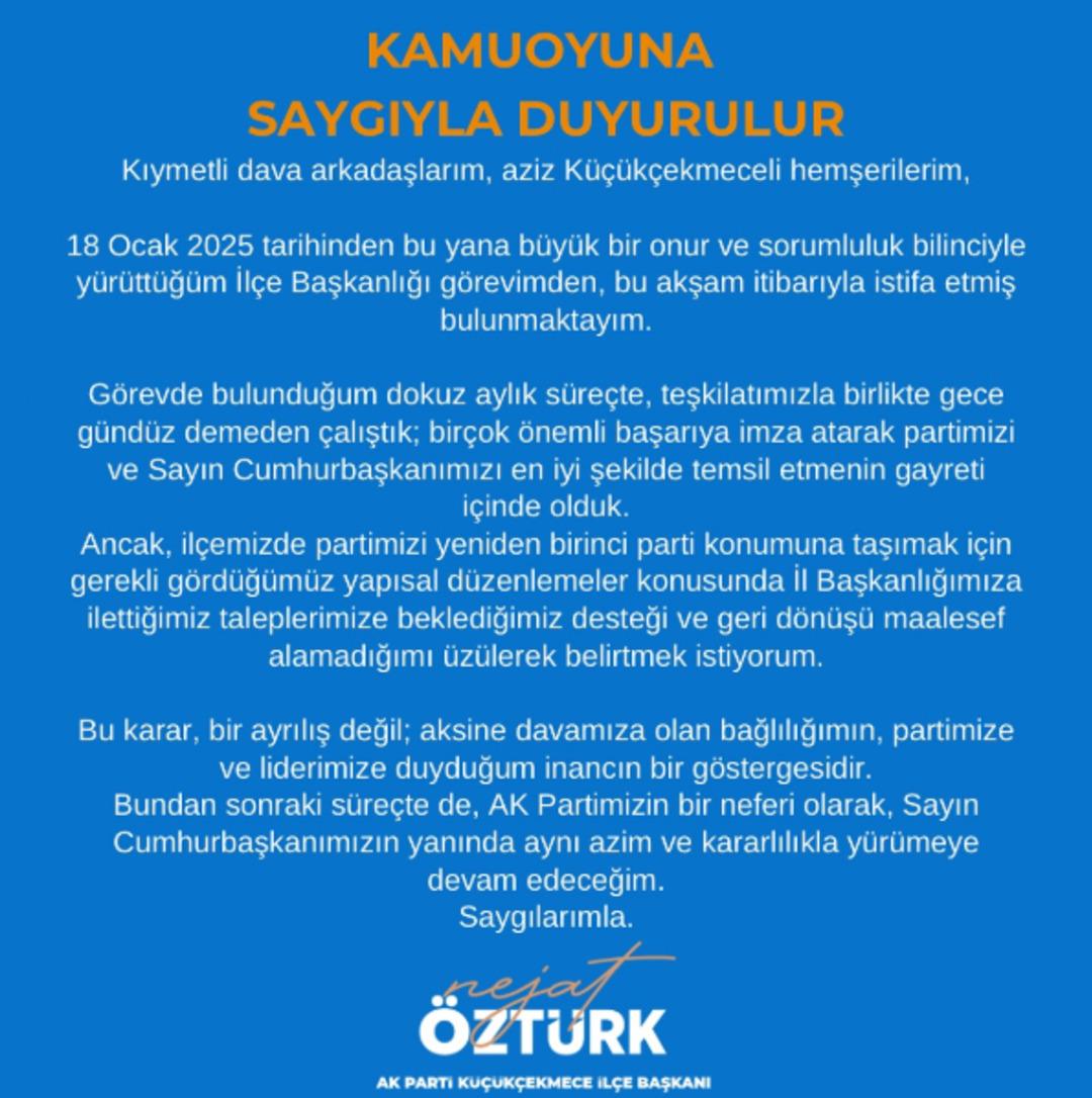 AK Parti'de dikkat çeken gelişme! İstanbul'da 3 ilçe başkanı görevden alındı